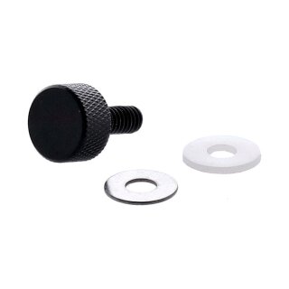 Low Profile Sitzhalter Schraube schwarz gerändelt für Harley 96-23