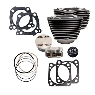 S&S 107 - 129" Big Bore Kit schwarz silber für Harley 107 M8 Modelle
