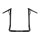 Burly, 1-1/4" Louie B bar, 19â€ rise. Black