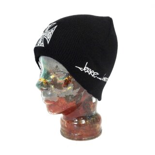 West Coast Choppers WCC Jesse James Beanie Strick Mütze schwarz