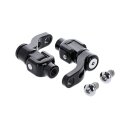 M8 Softail passenger footpeg mount kit, 360° adj. Black