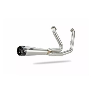 Zard 2-1 Short Cone Edelstahl Auspuffanlage für Harley Softail 18-24