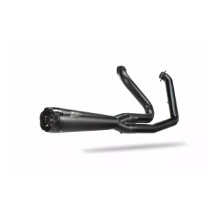 Zard E4 / E5 Edelstahl 2-1 Auspuffanlage schwarz für Harley Softail 18-24