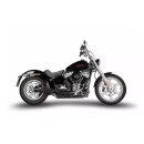 Zard Euro 4 Edelstahl 2-1 Auspuffanlage schwarz für Harley Softail 18-20