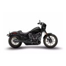 Zard Euro 4 Edelstahl 2-1 Auspuffanlage schwarz für Harley Softail 18-20
