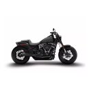 Zard Euro 4 Edelstahl 2-1 Auspuffanlage schwarz für Harley Softail 18-20