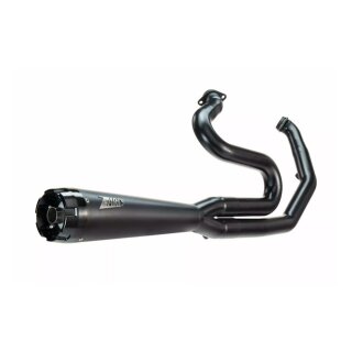 Zard 2-1 Edelstahl Euro5 Auspuffanlage schwarz für Harley M8 Touring 21-23