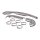 Zard, header heat shield set. Polished