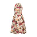 Queen Kerosin Aop Hawaiian Flowers Dress Off white