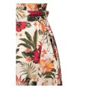Queen Kerosin Aop Hawaiian Flowers Dress Off white