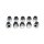 Colony, cap nuts 1/4-28 chrome plated