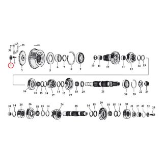 COLONY NUT, TRANSM. PULLEY