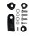 DK Custom Products, rider floorboard relocation kit. Black