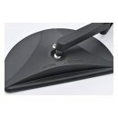Daytona, clamp-on D-Mirror-19 Half Moon. Black. L&R
