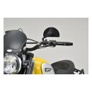 Daytona, clamp-on D-Mirror-19 Half Moon. Black. L&R