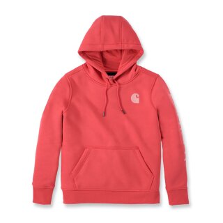 Carhartt Logo Sleeve women hoodie bittersweet L
