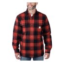 Carhartt Flannel Sherpa-Lined shirt red ochre