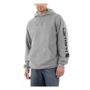 Carhartt Sleeve Logo hooded sweatshirt heather grey/black