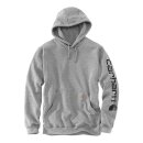 Carhartt Sleeve Logo hooded sweatshirt heather grey/black