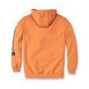 Carhartt Sleeve Logo hooded sweatshirt marmalade heather