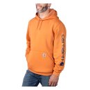 Carhartt Sleeve Logo hooded sweatshirt marmalade heather