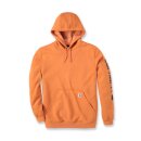 Carhartt Sleeve Logo hooded sweatshirt marmalade heather