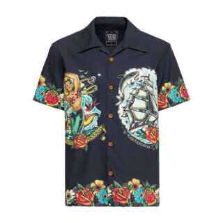 King Kerosin Vintage Tropical Deluxe Shirt Black