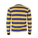 13 half Behind Bars Biker Longsleeve Shirt gelb blau...