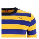 Longsleeve Shirt Baumwolle Behind Bars 13 1/2 gelb blau gestreift M