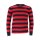 Longsleeve Shirt Baumwolle Behind Bars 13 1/2 rot schwarz gestreift XL
