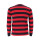 Longsleeve Shirt Baumwolle Behind Bars 13 1/2 rot schwarz gestreift 2XL