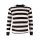 Longsleeve Shirt Baumwolle Behind Bars 13 1/2 weiß schwarz gestreift