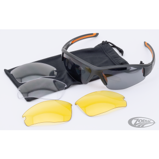 Swift Matte Black-Orange Frame 3 Lenses