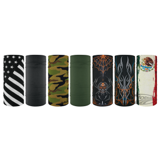 Zan Motley Tube Polyester B&W USA Flag
