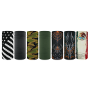 Zan Motley Tube Polyester B&W USA Flag