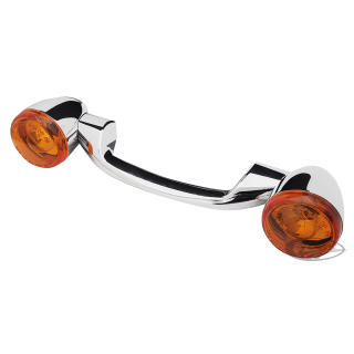 Turn Signal Bar Chrome/Amber FLH/T99-13
