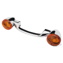 Turn Signal Bar Chrome/Amber FLH/T99-13