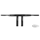 Burly 1-1/4" T-Bar 7" Rise TBW Black