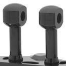 4" Risers for 1-1/4" Handlebars Black
