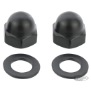 Mirror Cap Nut kit Matt Blk 82-Up
