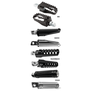Burly Full Size MX Style Foot Pegs Black