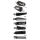 Burly Full Size MX Style Foot Pegs Black