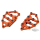 Ness MX Passenger Floorboards - Orange