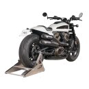 Sportster S 2in2 Racing Muffler and Mid-Pipe Set Endcap Tracker Carbon Black Ceramic Coated