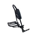 Tall Rigid Sissy Bar Luggage Rack Gloss Black Powder Coated
