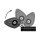 mo.view pace flip Bar End Mirror Black