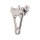 Integrated 125 x 4R Four Piston Caliper Chrome Rear