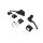 82-95 Early Style Handle Bar Control Kit Black 5/8" Single Disc