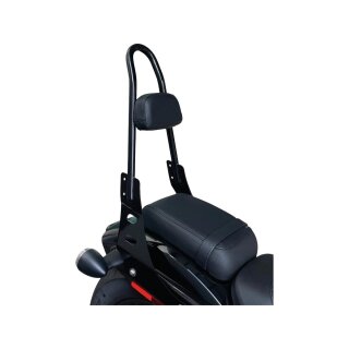 Tall Rigid Curved Sissy Bar with Pad for Nightster RH