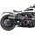 Sportster S 2in2 Racing Muffler and Mid-Pipe Set Endcap Tracker Carbon Stainless Steel Satin
